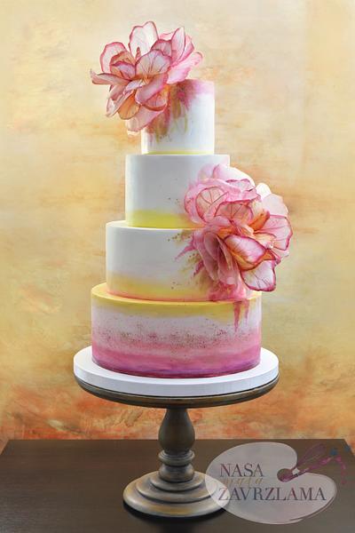 Watercolor Wedding Cake - Cake by Nasa Mala Zavrzlama