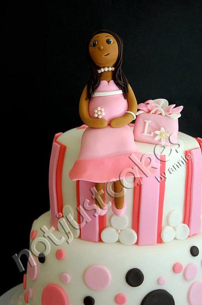 Pregnant Mommy Shower Cake - Cake by Annie