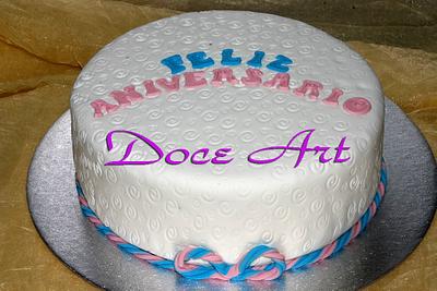 simple anniversary cake - Cake by Magda Martins - Doce Art