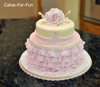 Ruffles and rose - Cake by Cakes For Fun
