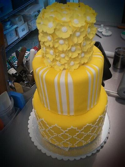 Yellow and White Pool Party  - Cake by Cupcake Group Limiited