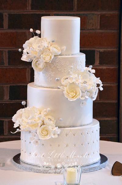 Winter White Wedding Cake - Cake by Stephanie