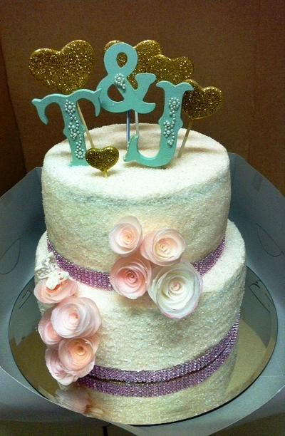 Sparkling Sugar Cake for Bridal Shower - Cake by Fun Fiesta Cakes  