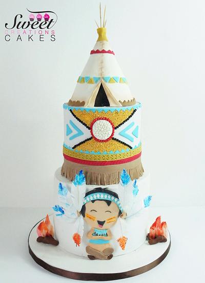 Little Indian tepee cake - Cake by Sweet Creations Cakes