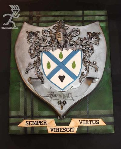 Our Family Crest, Tarten & Latin Motto for my Grandfather's 92nd Birthday - Cake by Ciccio 