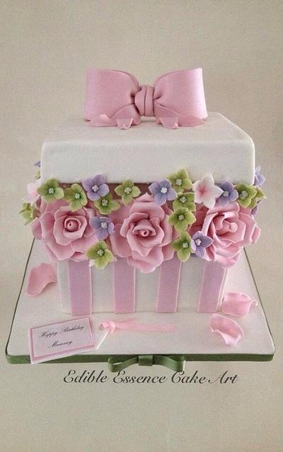 Flower Box - Cake by Edible Essence Cake Art