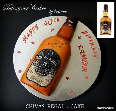 Chivas Regal Bottle Cake - Cake by D Cake Creations®