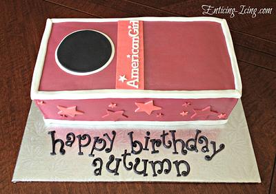 American Girl box cake - Cake by Enticing Icing