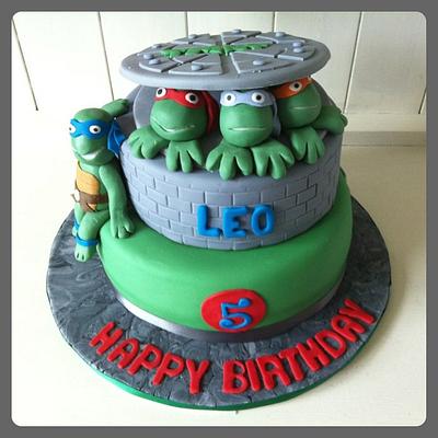 The turtles are in Town - Cake by Nadine Tyrrell