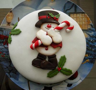 Snowman Cake 2 - Cake by Cláudia Oliveira