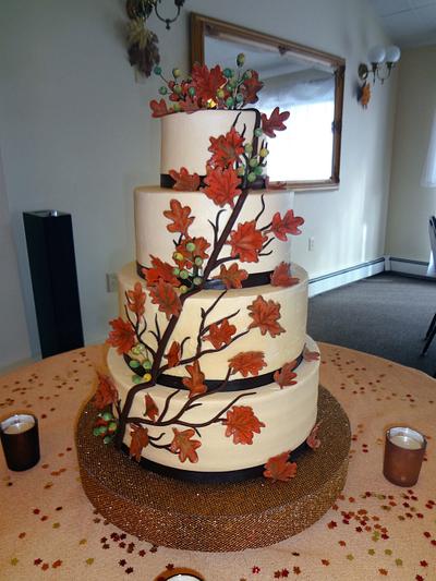 Fall Wedding Cake - Cake by Custom Cakes by Ann Marie