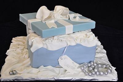 Tiffany & Co style cake  - Cake by cakeImake 