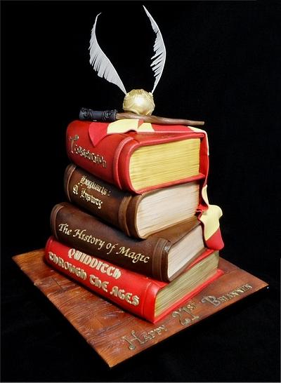 Harry Potter Book Stack Cake - Cake by Custom Cake Designs