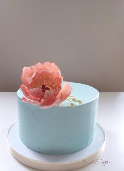 Peony with smbc  - Cake by Audrey