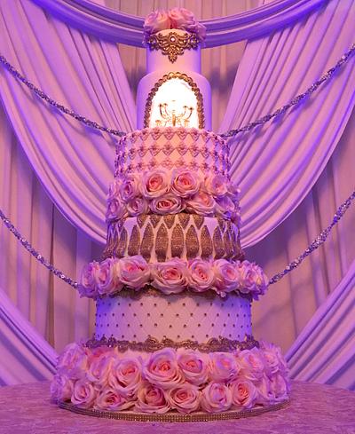 Wedding Cake with Inner Chandelier  - Cake by MsTreatz