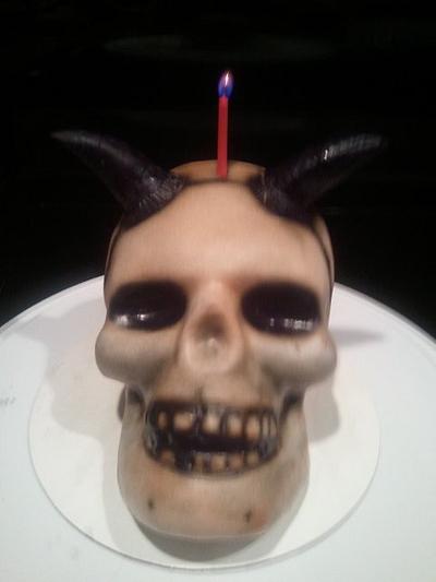 Skull Birthday cake - Cake by Mimi's Sweet Shoppe Amanda Burgess