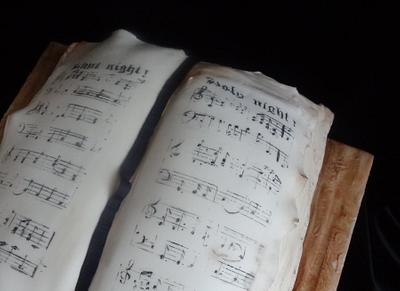 Vintage Hymn Books - Hand Painted Christmas Cake - Cake by Fifi's Cakes
