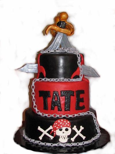 10th Birthday Pirate Theme - Cake by desertdesserts