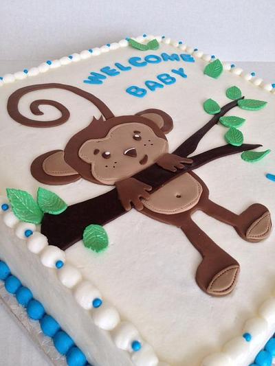 Monkey Baby shower cake - Cake by taralynn