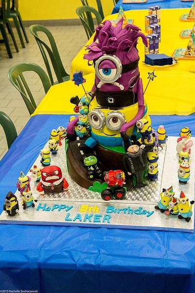 Evil Minion, Bob Minion, Minion Army, Anger Inside out, Blaze Birthday cake! - Cake by KimmyCakes