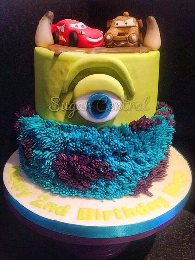 Monsters inc meets cars - Cake by Sam Burness