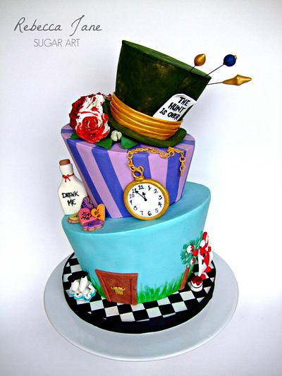Alice in Wonderland Wedding Cake - Cake by Rebecca Jane Sugar Art