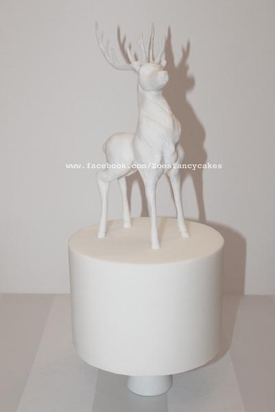 White reindeer cake - Cake by Zoe's Fancy Cakes