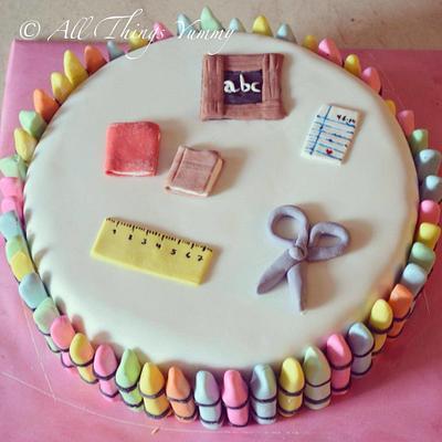 Kindergarden theme cake! - Cake by All Things Yummy