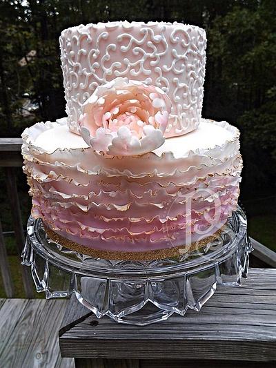 Pink Ruffle Cake - Cake by Alicia
