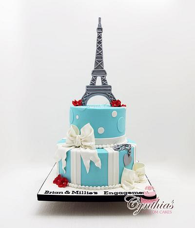 Engagement Cake - Cake by Cynthia Jones
