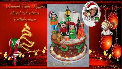 Fondant cake toppers sweet christmas collaboration - Cake by Petra