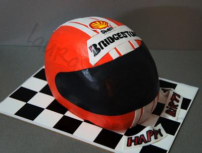 Racing Helmet Cake - Cake by Laura Dachman