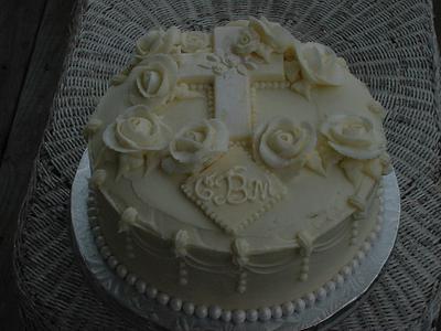 Infant Baptismal Cake - Cake by horsecountrycakes