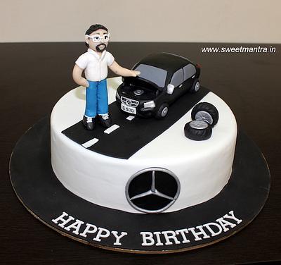 Mercedes theme cake - Cake by Sweet Mantra Homemade Customized Cakes Pune