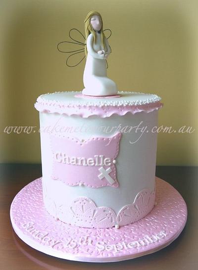 White Angel Baptism Cake - Cake by Leah Jeffery- Cake Me To Your Party