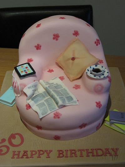 Chair birthday cake - Cake by Deborah Cubbon (the4manxies)