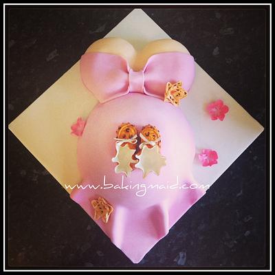 Pregnant Lady Baby Bump Cake - Cake by Sarah Mitchell