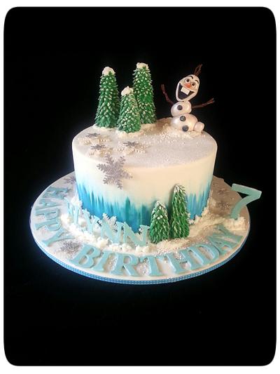 Olaf/frozen - Cake by Katrina's Cupn Cakes