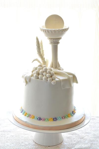 Purity with a touch of Pastels - Cake by Tina Avira Tharakan