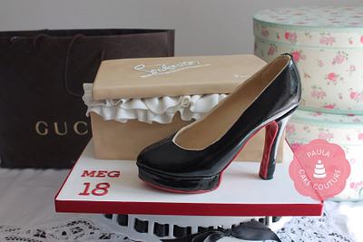 Christian Louboutin Shoe & Box Cake - Cake by Paulacakecouture
