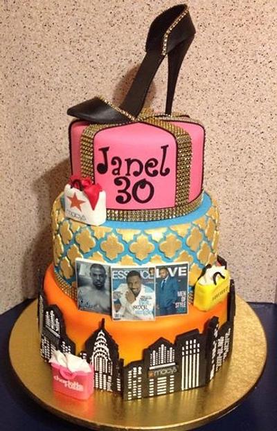 Shopping Theme 30th Birthday Cake  - Cake by Tracy's Custom Cakery LLC