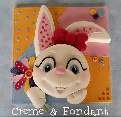 Happy easter bunny cake. - Cake by Creme & Fondant
