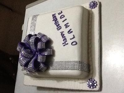 Purple and White Bow Loops Cake - Cake by Yetunde66