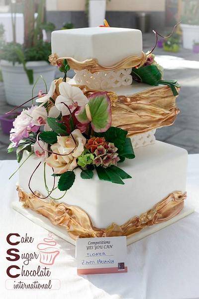 drappeggio floreale - Cake by MELANIASCAKEATELIER