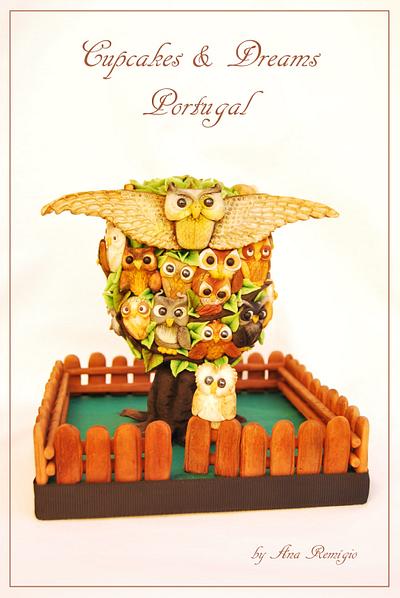 OWL TREE - IRISH SUGARCRAFT SHOW COMPETITION 2016 - Cake by Ana Remígio - CUPCAKES & DREAMS Portugal