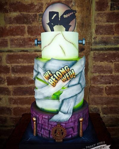 Bride of  Frankenstein Wedding Cake - Cake by PeggySuesCC
