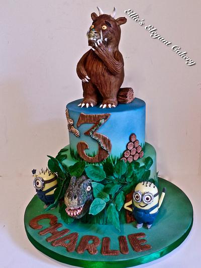 Gruffalo, Minion and Dinasaur cake :) - Cake by Ellie @ Ellie's Elegant Cakery