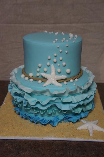 Nautical Ruffle Cake - Cake by Amy's Sweets & Treats
