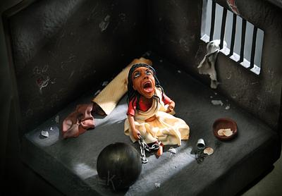 ഭ്രാന്തി (Bhraanthi) Mad woman @Kochi-Muziris Biennale 2014-2015 - Cake by Anna Mathew Vadayatt
