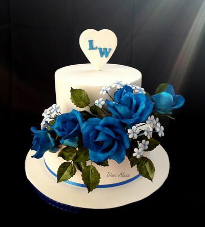 Blue roses - Cake by  Diana Aluaş